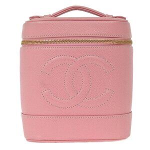 Chanel Pink Calfskin Timeless Vanity Handbag 125077